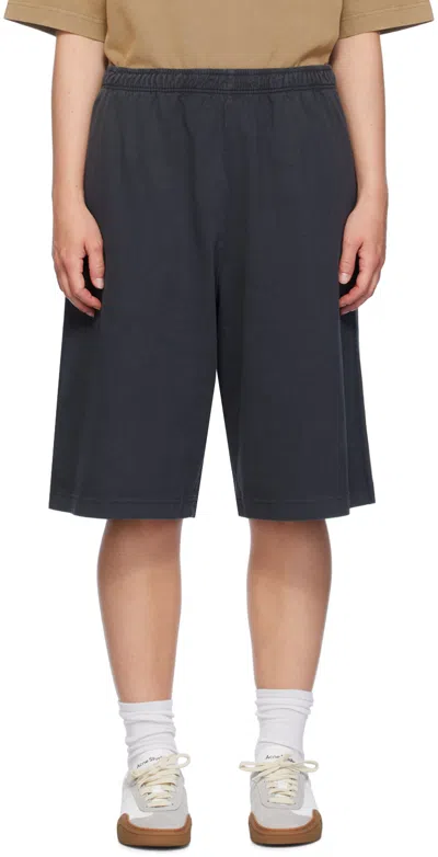 Acne Studios Black Printed Shorts In 900 Black
