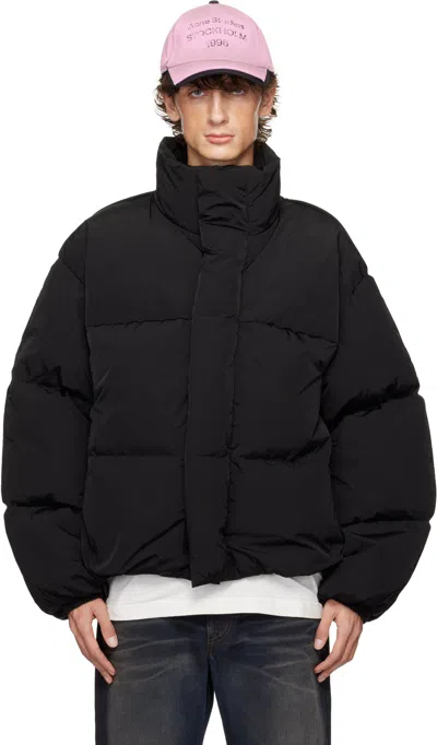 Acne Studios Black Puffer Down Jacket In Bmf Black