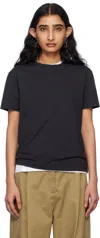 Acne Studios Navy Regular Fit T-shirt In 900 Black