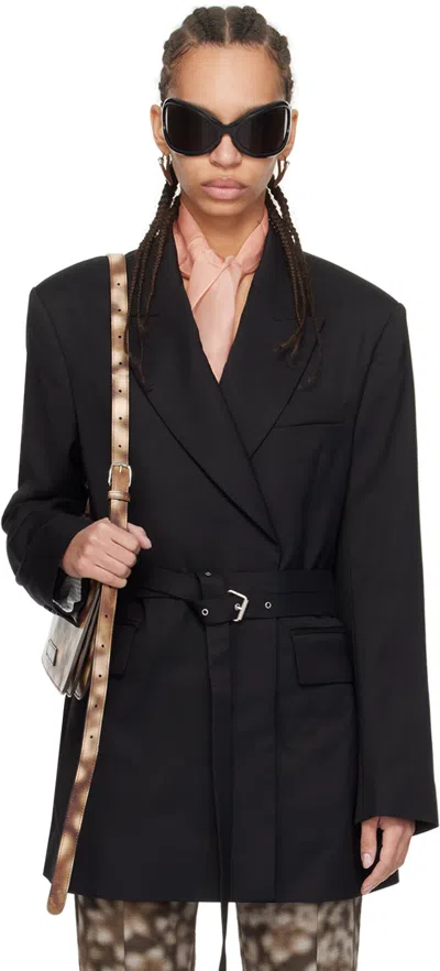 Acne Studios Black Relaxed-fit Blazer In 900 Black