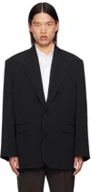 ACNE STUDIOS BLACK RELAXED-FIT BLAZER