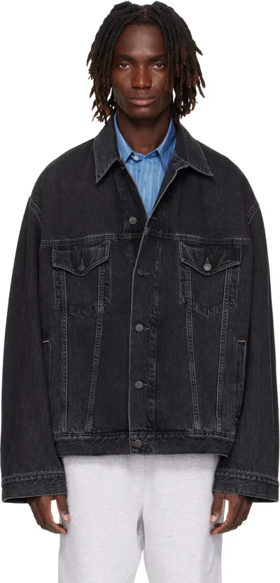 Acne Studios Robert Vintage Denim Jacket In Black