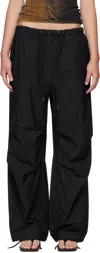 Acne Studios Parla Crinkled Wide Pants In Black