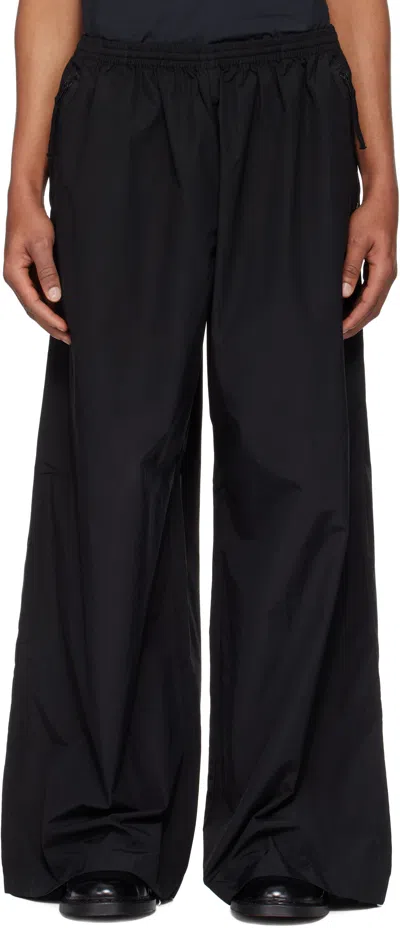 Acne Studios Black Relaxed Fit Trousers In 900 Black