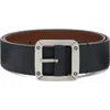 Acne Studios Black Reversible Leather Belt In Black