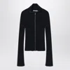 Acne Studios Koton Zip Cotton Rib Cardigan