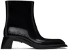 Acne Studios Black Rubber Boots In 900 Black