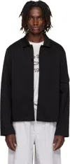 Acne Studios Black Satin Jacket In Black