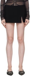 Acne Studios Black Satin-lined Wool Miniskirt In 900 Black