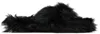 Acne Studios Black Shearling Sandals In Black