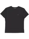 Acne Studios Men Crewneck T-shirt With Logo In Black