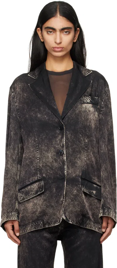 Acne Studios Woman Blazer Black Size 6 Viscose In Gray