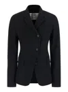 Acne Studios Asymmetric Twill Blazer In Black