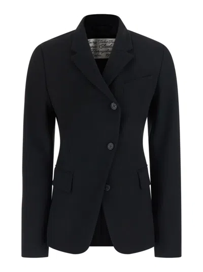 ACNE STUDIOS BLACK SOLID NOTCHED LAPEL BLAZER