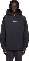 Acne Studios Black Stamp Hoodie In Black