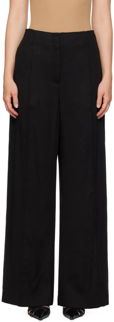 Acne Studios Black Straight-leg Trousers In 900 Black