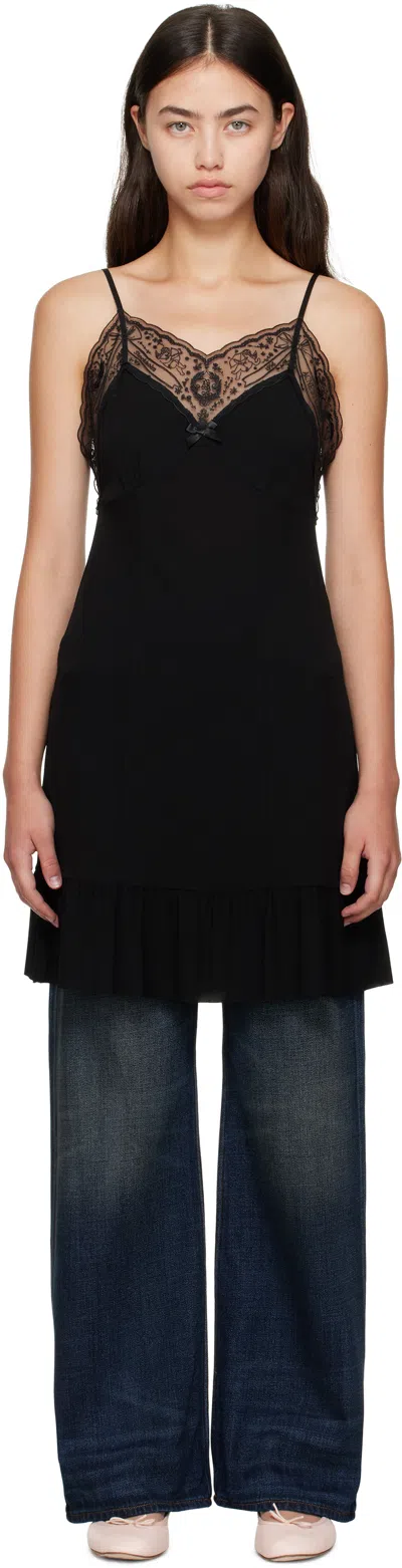 Acne Studios Black Strap Minidress