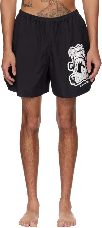 ACNE STUDIOS BLACK SWIM SHORTS