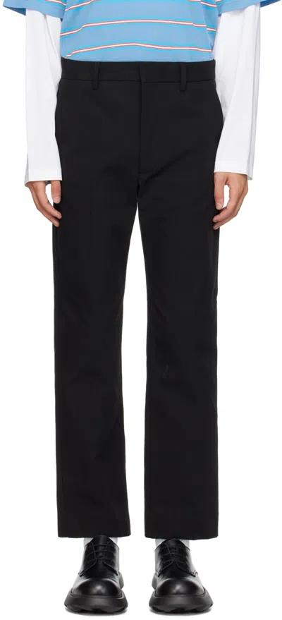 Acne Studios Black Tailored Trousers In 900 Black