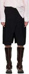 Acne Studios Black Viscose Suit Midi Skirt In 900 Black