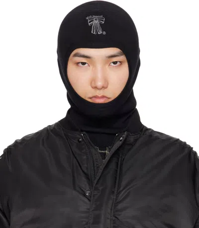 Acne Studios Black Wool Balaclava In Gold