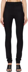 Acne Studios Black Wool Leggings In Black