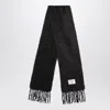 Acne Studios Black Wool Scarf With Logo In Black