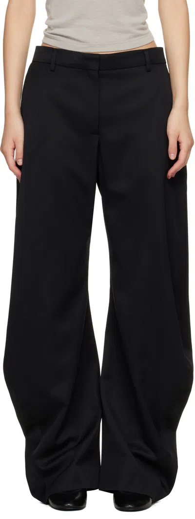 ACNE STUDIOS BLACK WOOL TROUSERS