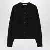 Acne Studios Face Patch Wool Cardigan In Black
