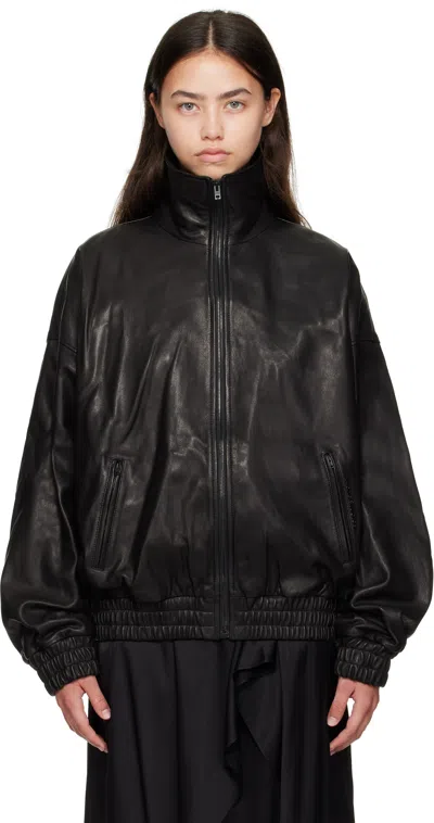 Acne Studios Zip-up Leather Jacket In Brown