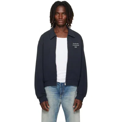 Acne Studios Black Zip Sweatshirt In Bm0 Faded Black