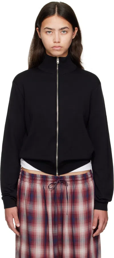 Acne Studios Black Zip Up Cardigan
