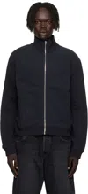Acne Studios Black Zip-up Sweatshirt In Black