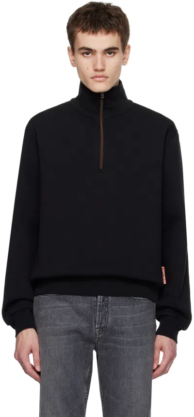 Acne Studios Black Zippered Sweater In 900 Black