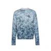 Acne Studios Bleached Cotton Sweater Men In Blue