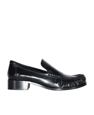 Acne Studios Block-heel Leather Loafers In Black
