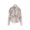 Acne Studios Checked Silk Blouse In Multi