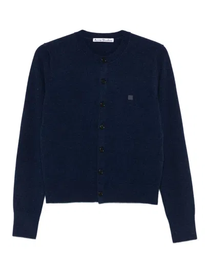 Acne Studios Women Wool Cardigan In Blue