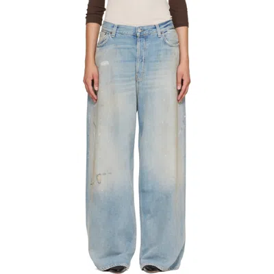 Acne Studios Blue 2023 Loose Fit Jeans In 228 Light Blue