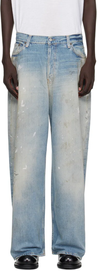 Acne Studios Blue 2023 U Jeans In Animal Print