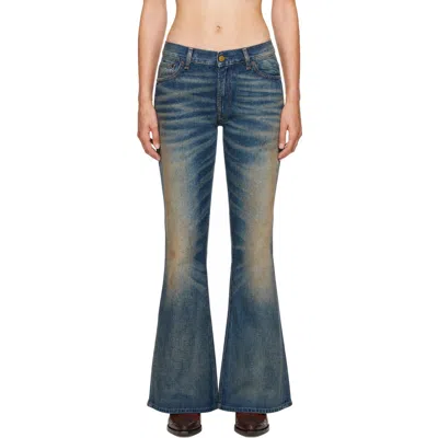 Acne Studios Blue 2025f Fitted Jeans In 863 Mid Blue