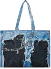 Acne Studios Women Denim Print Tote Bag