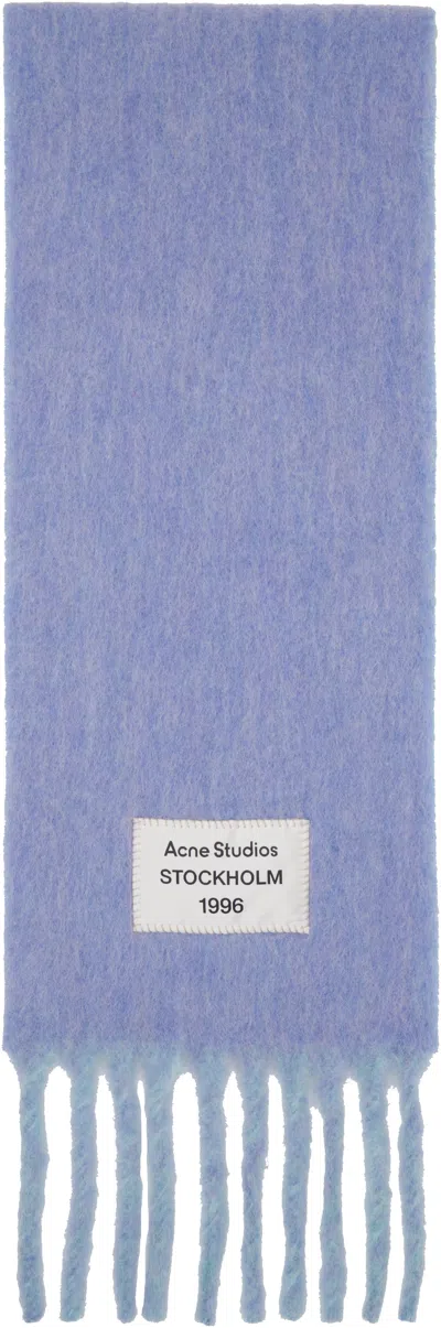 Acne Studios Blue & Purple Bicolor Alpaca Scarf
