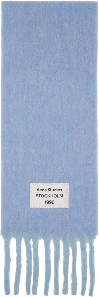 Acne Studios Blue Bicolor Alpaca Scarf