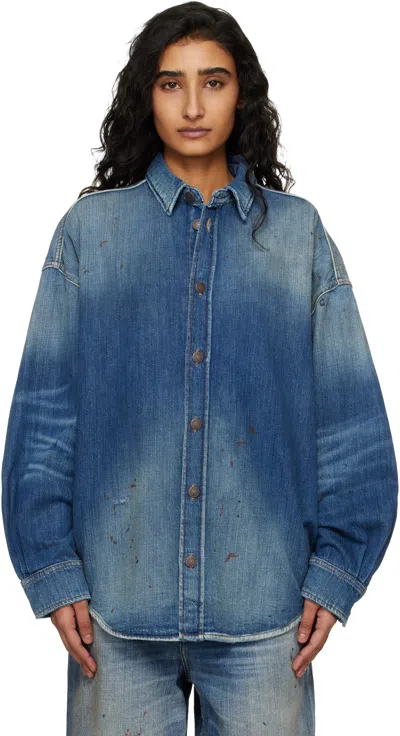 Acne Studios Blue Button-up Denim Shirt