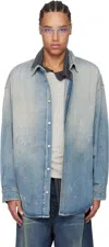 Acne Studios Blue Button-up Denim Shirt In 228 Light Blue
