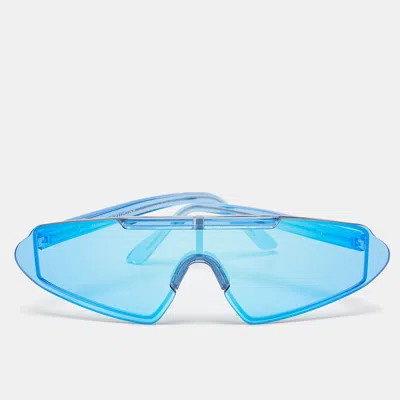 Pre-owned Acne Studios Blue C30016 Bornt Shield Sunglasses