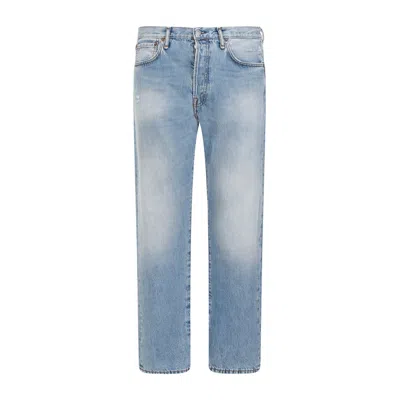Acne Studios Vintage Style Regular Fit Denim Jeans For Women In Light Blue