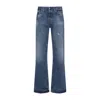 Acne Studios Distressed Straight-leg Jeans In Blue