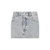 Acne Studios Monogram Jacquard Low-waisted Mini Skirt In Blue